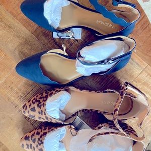 Flats with ankle strap (both pairs)